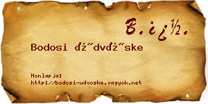 Bodosi Üdvöske névjegykártya